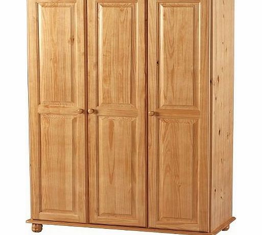 Seconique Sol 3 Door Wardrobe in Antique Pine