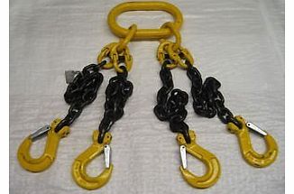 Secure Fix Direct 10mm 4 Leg 0.85 Metre 6.7 Ton Grade 80 Chain Lifting Sling Cw Clevis Sling Hooks