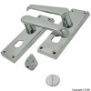 118mm Chrome Flat Privacy Handles 1 Pair