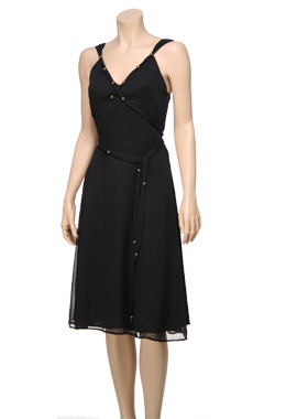 Black Grecian Bead Dress by See by Chloe