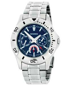 sekonda Gents Blue Multidial Watch