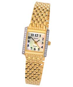 Ladies Classique Gold Stone Set Watch