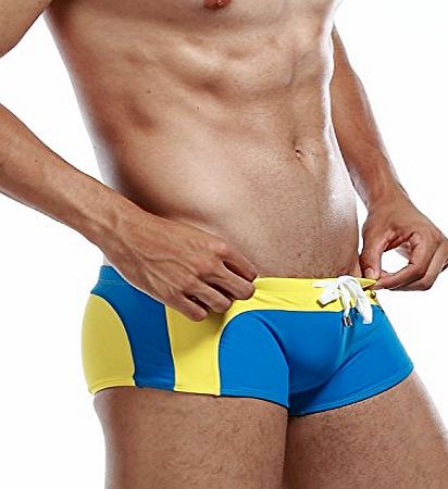 SEOBEAN Mens Low Rise Swimwear Boxer Brief Trunks Shorts 2214 (L(34-36``))