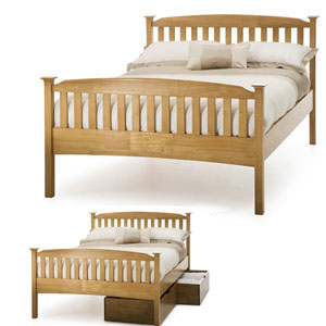 Serene , Eleanor, 5FT Kingsize, Wooden Bedstead -