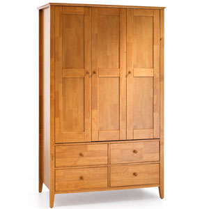 Serene , Grace 3 Door Wardrobe - Golden Cherry