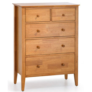 , Grace 5 Drawer Chest - Golden Cherry