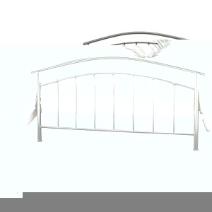 Serene Furnishing Serene Neptune 4FT 6 Double Metal Bedstead