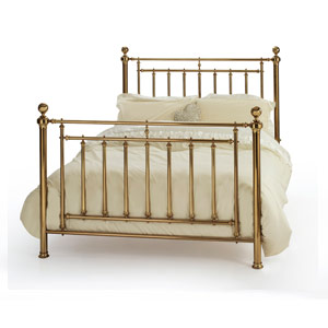 Serene Furnishing Serene Soloman 5FT Kingsize Metal Bedstead - Brass
