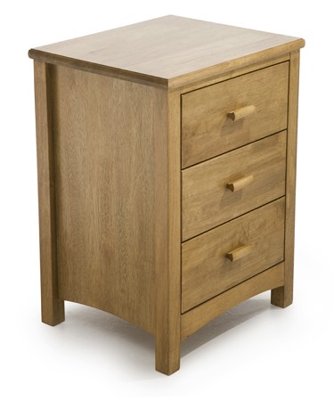 Serene Furnishings Eleanor 3 Drawer Bedside Table