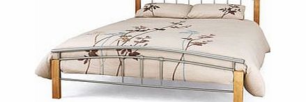 Serene Tetras 5FT Kingsize Metal Bedstead - Silver