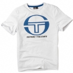 Mens Divide T-Shirt White/Olympic Blue