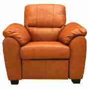 Seville Leather Recliner Armchair, Caramel