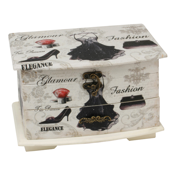 Shabby Chic Little Black Dress Jewellery Box