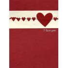 Shared Earth I Love You Row of Hearts Card