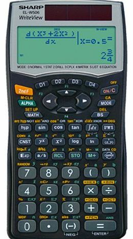 Sharp Electronics (Europe) GmbH Sharp EL-W506 Scientific Calculator, WriteView, SEK II, Twin-Power