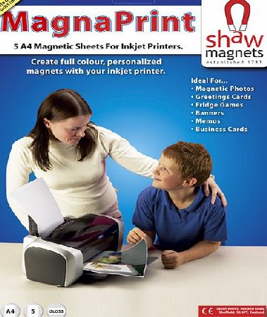 Shaw Magnets Magnetic Paper Matt - Pack of 5 MAGPM
