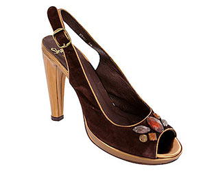 Sparkly Peep Toe Sandal