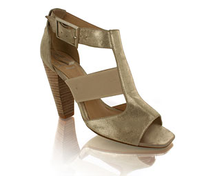 Trendy T-Bar Sandal With Elastic Strap Detail