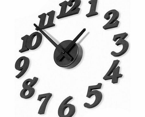 Shenzhen Vakind Technology Co., Ltd. Vktech DIY Numbers Wall Clock Modern House Office Wall Clock Black