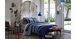 Sheridan Rafferty Cotton Duvet Cover - Blue