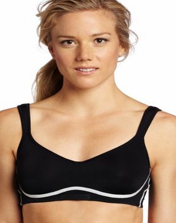 Shock Absorber B5063 Womens Underwired Bra - Black/Silver, 30B