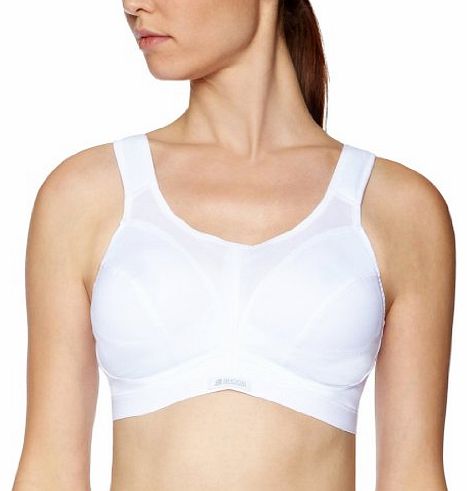 Womens D+ Max Sports Bra Top White B109 32D