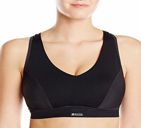 Womens Padded Pump Sports Bra Black N4246 34B