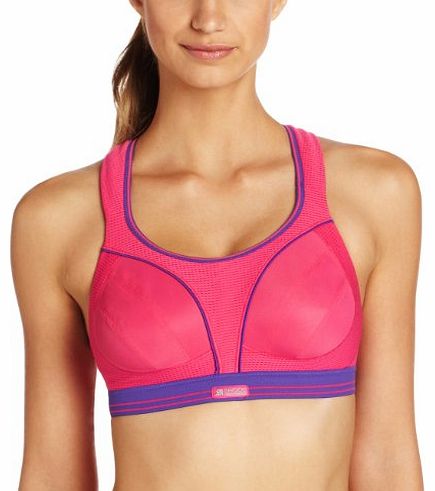 Womens Run Sports Bra - Pink / Purple, 36C