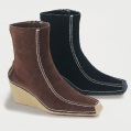 SHOE CO polar suede wedge ankle boot