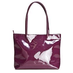 Female Ashley Bags in Black Patent, Purple Patent