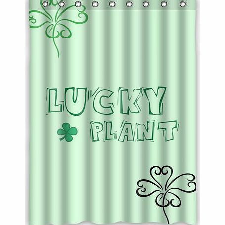 shower curtain Generic Unique Lovely Clover Shamrock Design Waterproof Polyester Fabric Bathroom Custom Shower Curtain 60`` x 72``