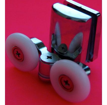 Shower Part 2 x Twin Bottom Zinc Alloy Shower Door ROLLERS /Runners/Wheels 25mm wheel L067