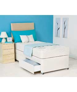 Elliot Microquilt Single Divan - 2 Drawer