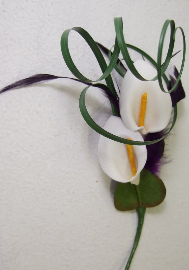 Calla lily buttonhole double