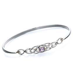 Silver & Amethyst Bangle