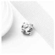 SILVER 10MM ROUND CZ SINGLE STUD