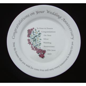 Silver Anniversary Plate