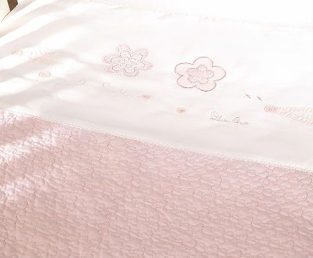 Silver Cross Coverlet Vintage Pink