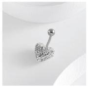 CRYSTAL SET HEART BELLY BAR