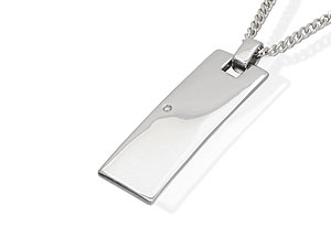 Diamond-Set Pendant and Chain 019356
