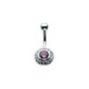 SILVER Gem Basket Navel Bar