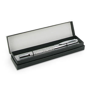 Silver Glitter Chrome Ball Point Pen