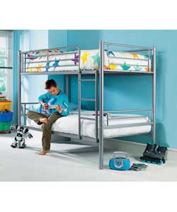 Silver Metal Shorty Bunk Bed