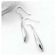 Silver Organic Shape Drop Earrings