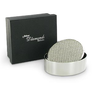 Plated Diamonds Collection Oval Trinket Box