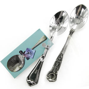 Plated Happy Birthday Tea Spoon