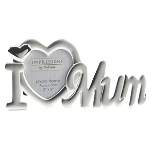 Plated I Love Mum Photo Frame