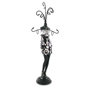 Silver Sequin Dress Jewellery Hanger