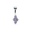 SILVER Wild Flower Navel Bar