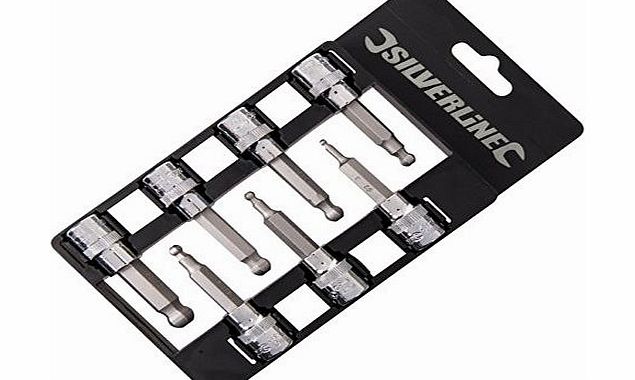 Silverline Tools Silverline 224731 Ball End Hex Bit Set 3/8`` Drive 7pce Hex 3 - 10mm